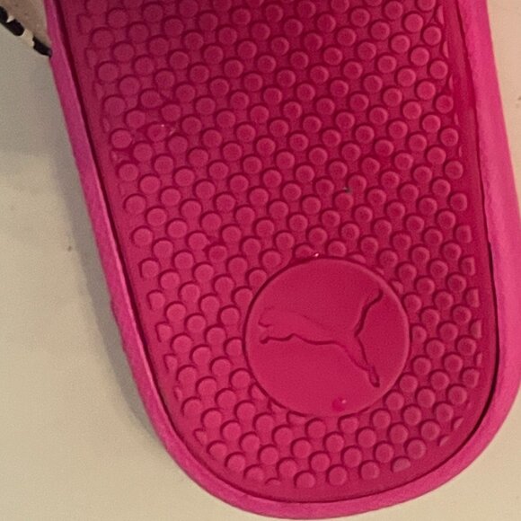Puma pink leopard pront slides big kids size 6 - Picture 7 of 8